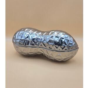 Peanut Shape Silver Accent Trinket Box
